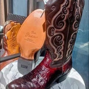 Hand stitched cowboy boots